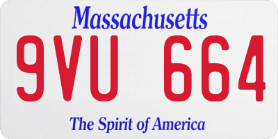 MA license plate 9VU664