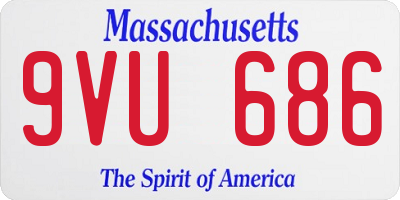 MA license plate 9VU686