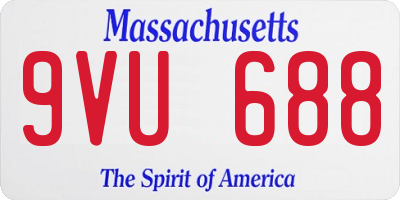MA license plate 9VU688