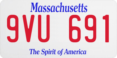 MA license plate 9VU691