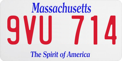 MA license plate 9VU714