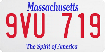 MA license plate 9VU719