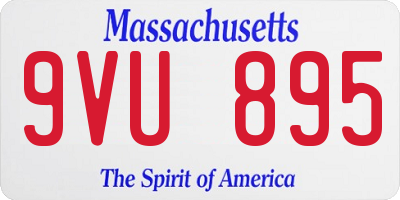 MA license plate 9VU895