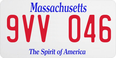 MA license plate 9VV046