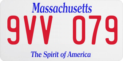 MA license plate 9VV079