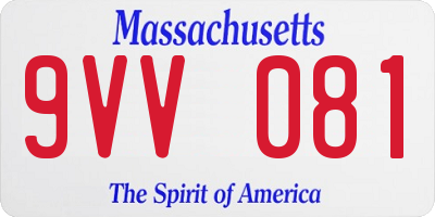 MA license plate 9VV081