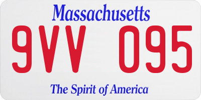 MA license plate 9VV095