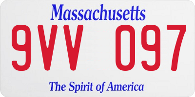 MA license plate 9VV097
