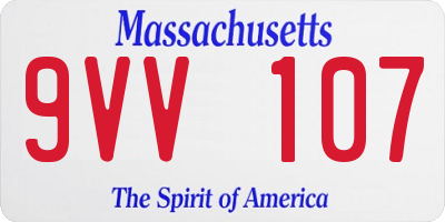 MA license plate 9VV107