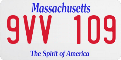 MA license plate 9VV109