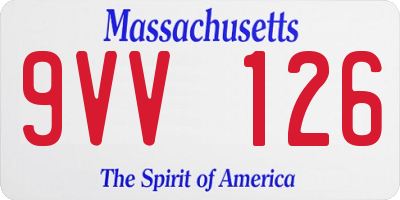 MA license plate 9VV126