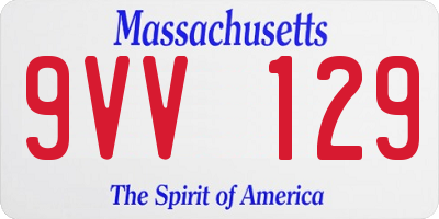 MA license plate 9VV129