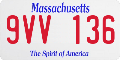 MA license plate 9VV136