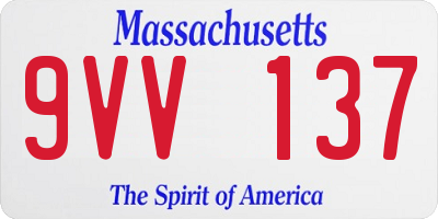 MA license plate 9VV137