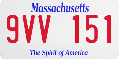 MA license plate 9VV151