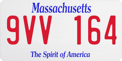 MA license plate 9VV164