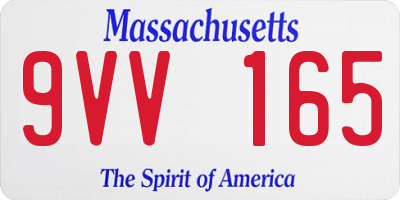 MA license plate 9VV165