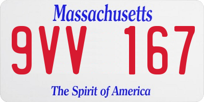 MA license plate 9VV167