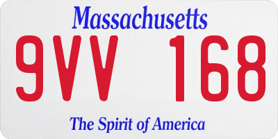 MA license plate 9VV168