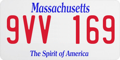 MA license plate 9VV169