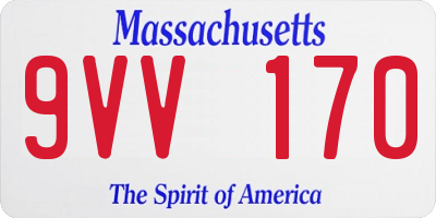 MA license plate 9VV170