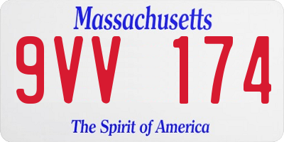 MA license plate 9VV174