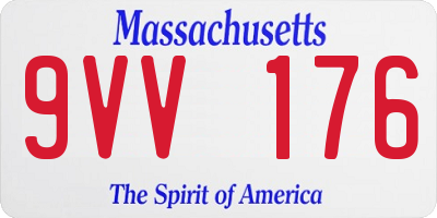 MA license plate 9VV176