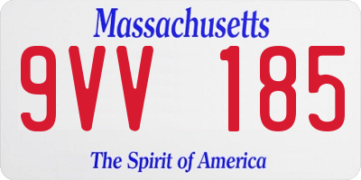 MA license plate 9VV185