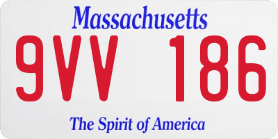 MA license plate 9VV186