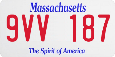 MA license plate 9VV187