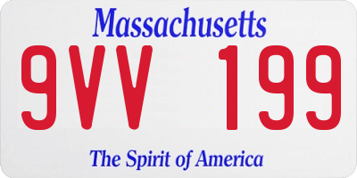 MA license plate 9VV199