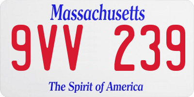 MA license plate 9VV239