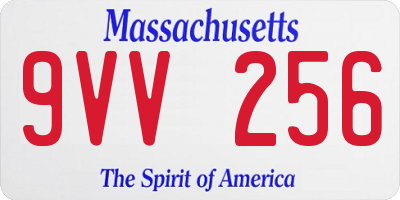 MA license plate 9VV256