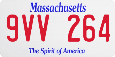 MA license plate 9VV264