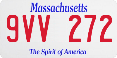 MA license plate 9VV272