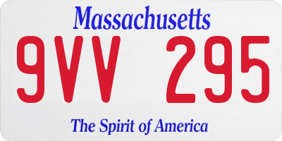 MA license plate 9VV295