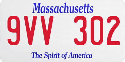 MA license plate 9VV302