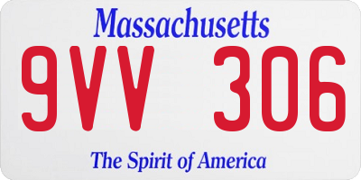 MA license plate 9VV306