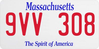 MA license plate 9VV308