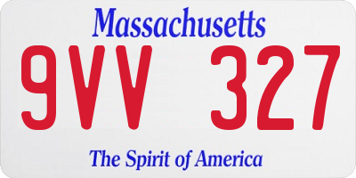 MA license plate 9VV327