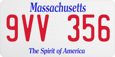 MA license plate 9VV356