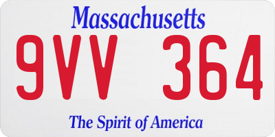 MA license plate 9VV364