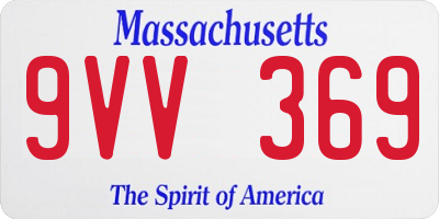 MA license plate 9VV369