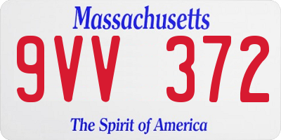 MA license plate 9VV372