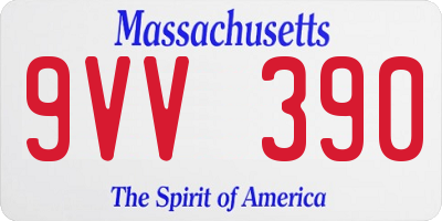MA license plate 9VV390