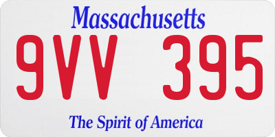 MA license plate 9VV395