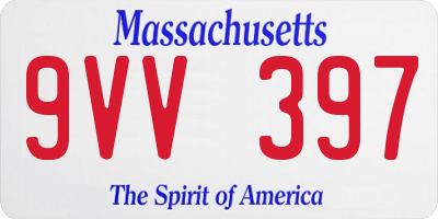 MA license plate 9VV397