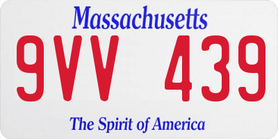 MA license plate 9VV439