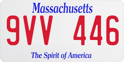 MA license plate 9VV446