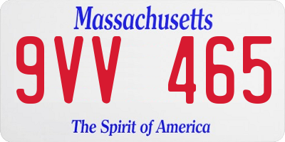 MA license plate 9VV465